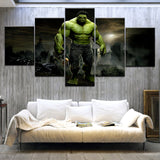 Canvas Tableau HD Multi Panneaux Toile Peinture Hulk De Bande Dessinée 5 Pièces