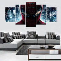 Tableau Pentaptyque HD imprimer Panneaux Super Héros Spider man Peinture Chambre