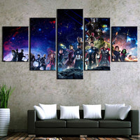 Tableau 5 Pièces HD Imprimer Avengers Infinity Guerre Film Décoration Peintures Mur