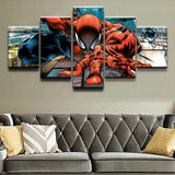 Tableau Impressions HD Toile 5 Cadres Modulaire Bande Dessinée Spider Man Mur Art