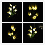 Magnifique Lampe Solaire Fleurs Anthurium Pour Pelouse Jardin Patio Etanche 4 Saisons