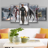 Tableau Pentaptyque HD Décorations Murales Captain America Image 5 Pièces Marvel