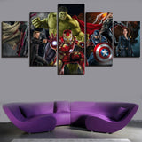 Film Avenger Grand Affiche Moderne Toile Imprimée Peinture HD 5 Panneau Décoratif