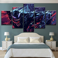 Tableau Polyptyque 5 panneaux HD Art mural Décoration intérieure Venom Marvel