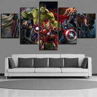 Film Avenger Grand Affiche Moderne Toile Imprimée Peinture HD 5 Panneau Décoratif