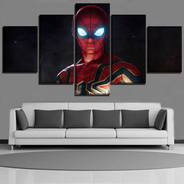 Toile Peinture HD Imprimé  Affiche 5 Panneaux Film Avengers 3 Infinity War Spiderman