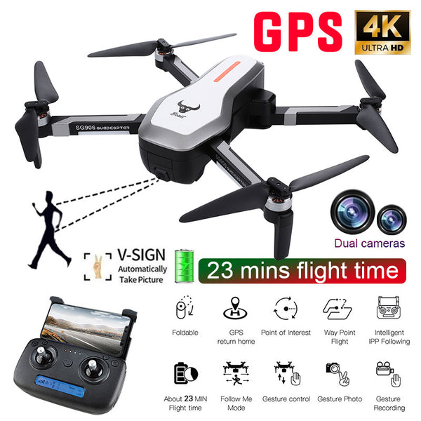 Nouveau Portable RC Drone GPS 5G WIFI FPV 4K Ultra HD Grand Angle Double Caméra 4K