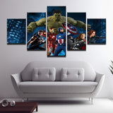 Magnifique Tableau HD Imprimé Peinture Sur Toile  Avengers 5 Pcs De haute Qualité