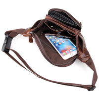 Sacoche Banane En Cuir Véritable De Haute Qualité Fanny Pack Sac Téléphone Pochette