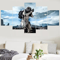 Tableau Peinture HD 5 pièces Toile Star Wars Wall Art Home Décor Pour Salon Chambre