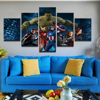 Magnifique Tableau HD Imprimé Peinture Sur Toile  Avengers 5 Pcs De haute Qualité