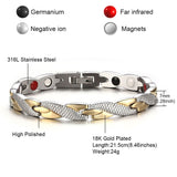 Bracelet magnétique santé tordue pour femmes acier inoxydable 316L  Santé Germanium