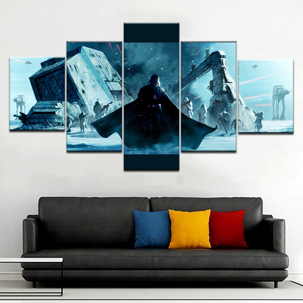 Tableau Décoratif HD Incroyable Star Wars illustrations film 5 Panneaux Affiches Murales