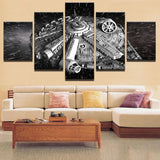 Toile 5 pièce toile Tableau peinture Star Wars Millennium Falcon vaisseau spatial décor