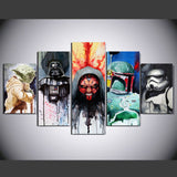 HD Décoration Photos Affiches Cadre 5 Pièces Film Star Wars Caractère Pour Salon Wall Art