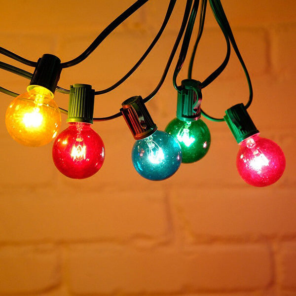 Ampoule En Verre Guirlande Lumineuse Tungste Coloré Globe String Lampe En Plein Air