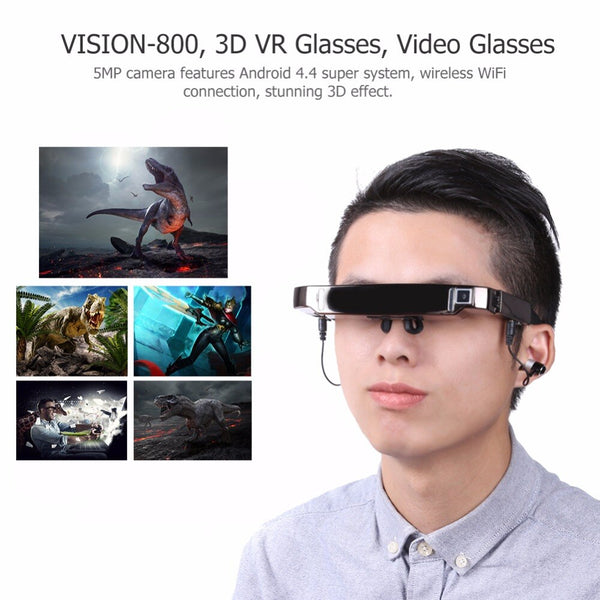 Lunettes virtuelles grand écran VISION-800 Smart Android WiFi 3D VR Bluetooth Portable