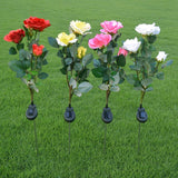 Un jardin d'été en hiver ! Magnifique Roses lampe 3 LED pelouse d'hiver très décorative