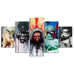HD Décoration Photos Affiches Cadre 5 Pièces Film Star Wars Caractère Pour Salon Wall Art