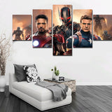 Tableau Déco HD Impressions Toile Décoration Mur Avengers Iron Man Captain America