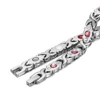 Bracelet Femme Cristal Brillant En Acier Inoxydable De Mode Santé Bijoux Magnétiquet