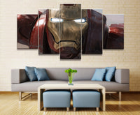 Super Héro Tableau Cadre 5 Panneaux Image Iron Man Marvel Film Impression HD Toile