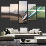 Tableau Décoratif HD 5 Panneaux Mur Art Photos Film Star Wars Millennium Falcon