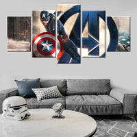 Tableau Déco 5 Panneaux HD Haute Définition Modulaire Mur Art Avengers Affiche Toile