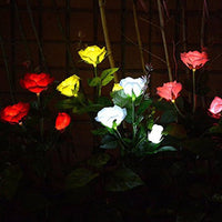 Un jardin d'été en hiver ! Magnifique Roses lampe 3 LED pelouse d'hiver très décorative
