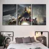 Tableau Pentaptyque Peinture HD Toile Mur Art Les Avengers Marvel Bande Dessinée