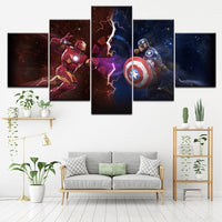 Magnifique Tableau HD Toile Art Photos Décor Maison Capitaine Amérique Iron Man