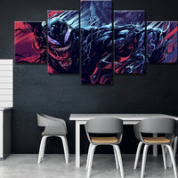 Tableau Polyptyque 5 panneaux HD Art mural Décoration intérieure Venom Marvel