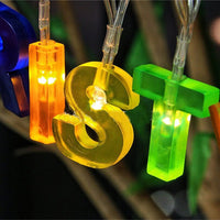 Guirlande lumineuse colorée à LED avec lettres Pour tout évènements