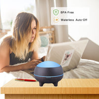 Humidificateur d'air Bluetooth ultrasonique en bois diffuseur d'arôme d'huile essentiel 300ml