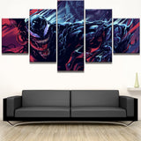 Tableau Polyptyque 5 panneaux HD Art mural Décoration intérieure Venom Marvel