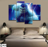 Tableau Déco HD 4 Panneaux Image Marvel Hulk Film Impression Sur Toile Peinture Mur