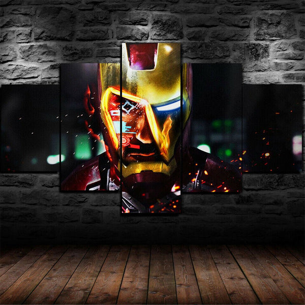 Tableau Iron Man En HD Encadré  Avengers Movie Poster 5 Pièces Impression Murale