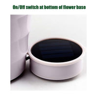 Magnifique Lumière Solaire Fleur Rose Bonsai 2 LED Artificielle Pot De Fleur Bonsaï