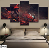 Tableau HD Déco Modulaire Toile Image 5 Pièces Star Wars Film Art Peinture Affiche