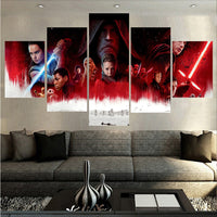 Tableau Déco Toile HD Mur Art Peinture Modulaire Photos Encadrée 5 Pièces Star Wars