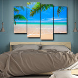 Tableau HD Plage Tropicale Mer Palmiers Art Toile Peinture Impressions Pour Décoration