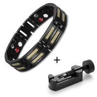 Bracelets en titane de luxe pour hommes éléments de soins de santé Bracelet magnétique