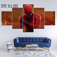 Toile Peinture HD Moderne Affiche Pour Le Salon Cadre 5 Pièces Modulaire Spider-man