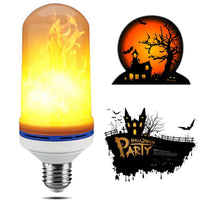 Ampoules Lampes à émulation flamme E27 9W 12W 85-265V 4 Modes 90/108LEDs Ampoule LED effet scintillante