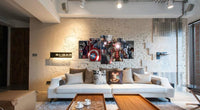 Tableaux Déco HD 5 Panneaux The Avengers Iron Man Captain América Film Toile Décor