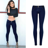 Pantalon High Street Femme Push Up Noir Denim Mujer Taille Basse Super Strech