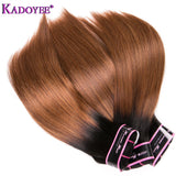 1B / 30 Ombre Straight Bundles de cheveux humains brésiliens d'armure Funmi Hair