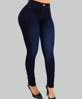 Femme taille haute jean mode Streetwear décontracté Push Up élasticité mince