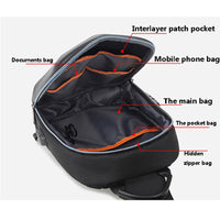 Nouveau sac multifonction PVC Anti-vol sac à bandoulière USB de voyage messenger