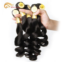 Cheveux Brésiliens Funmi Double Drawn 5pcs / Lot Egg Curl Remy Extension Flexi / Pissy